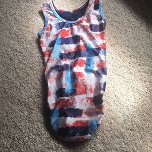 Plum leotard the back side